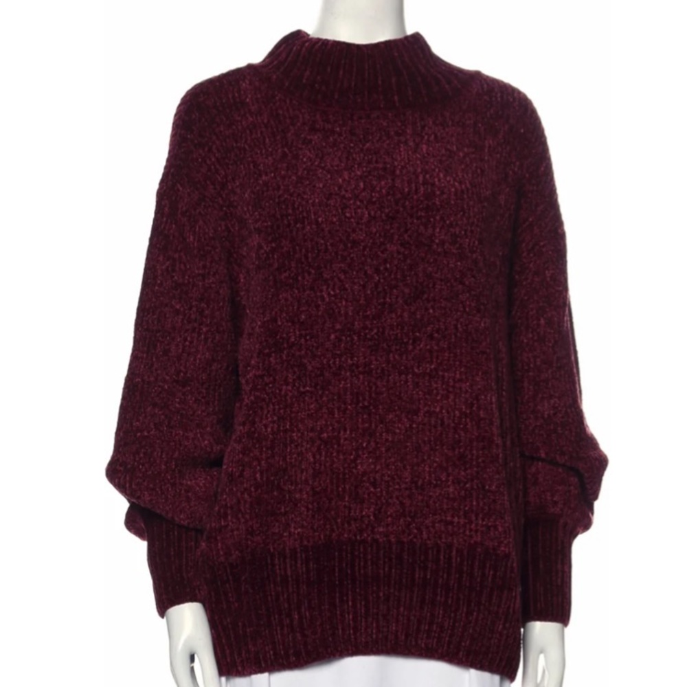 Cynthia Rowley Mock Neck Chenille Sweater - Picture 1 of 7